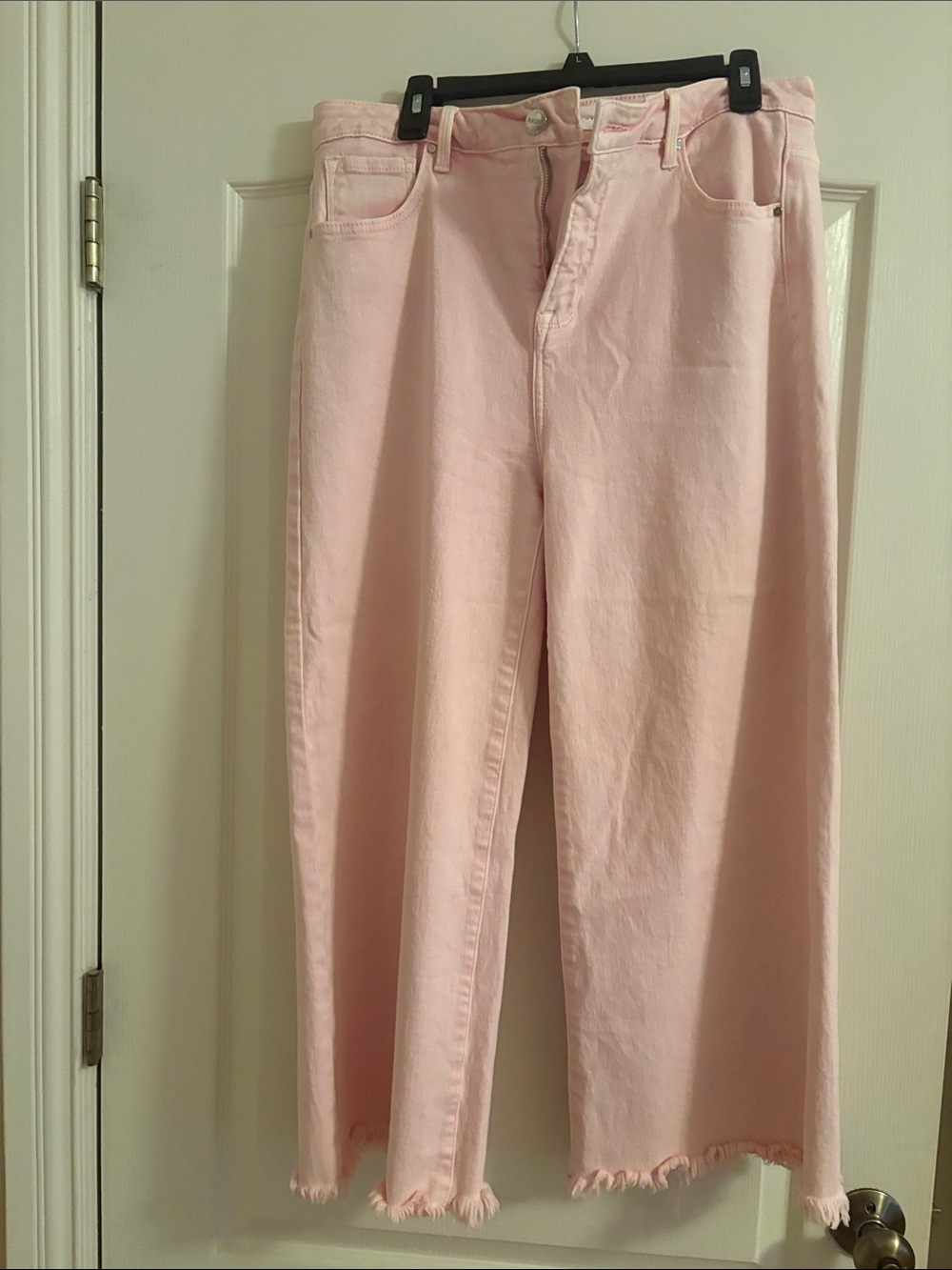 Women’s High-Waist Straight Jeans in Light Pink